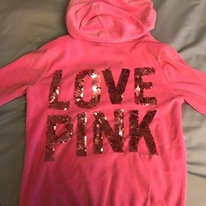 PINK bling velour sweatshirt!!!